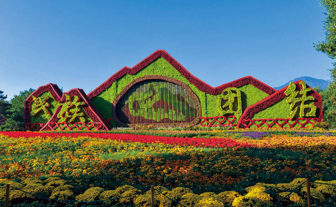 國(guó)慶六十周年花卉布置·北京植物園“民族團(tuán)結(jié)”花壇